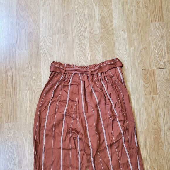 Ten Sixty Sherman | Paperbag Tie Waist Pants in Rust - Picture 9 of 15